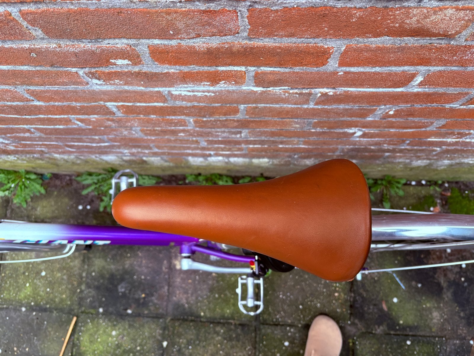 Giant Huron Racefiets - Vintage Paars/Wit, Ophalen, Velgrem, Giant, Minder dan 10 versnellingen