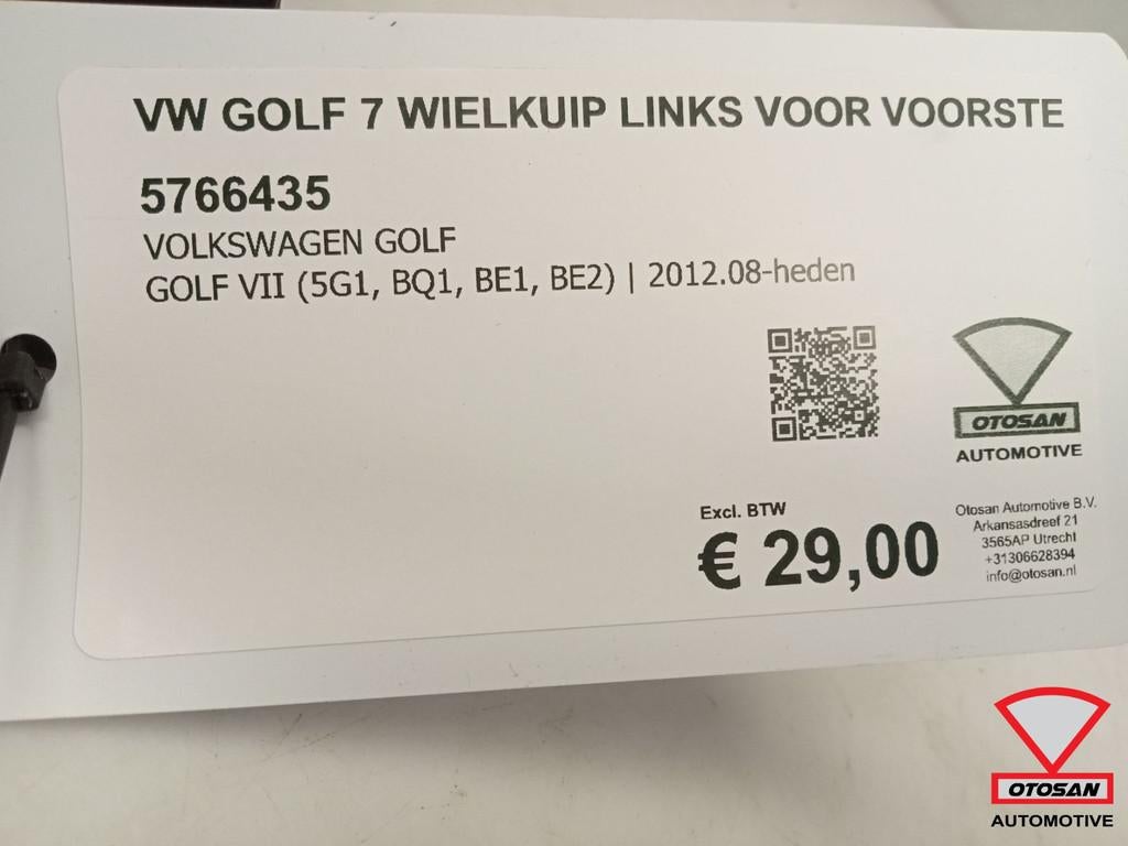 VW Golf 7 Wielkuip Modderkuip Links Voor Voorste Deel Nieuw, Auto-onderdelen, Carrosserie en Plaatwerk, Gebruikt, Volkswagen, Volkswagen AG