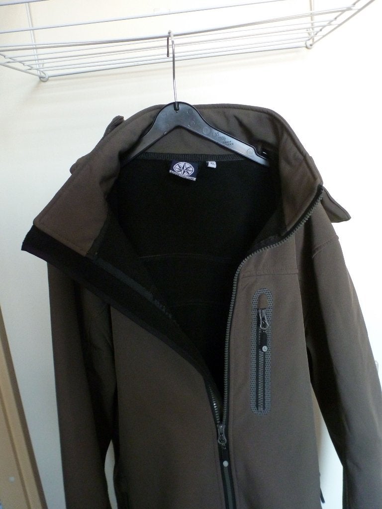 ADVENTURE LINE softshell MOSGROEN capuchon XL  -GRATIS zend, Verzenden, Zo goed als nieuw, Kleding
