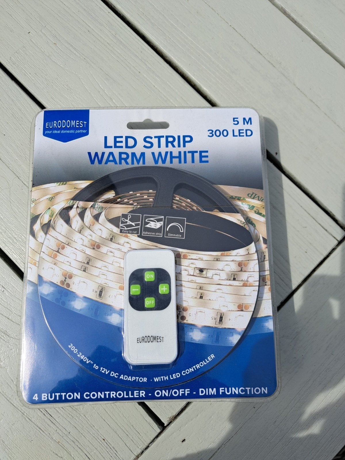 Eurodomest LED Strip Warm Wit 5M met Afstandsbediening, Ophalen, Nieuw