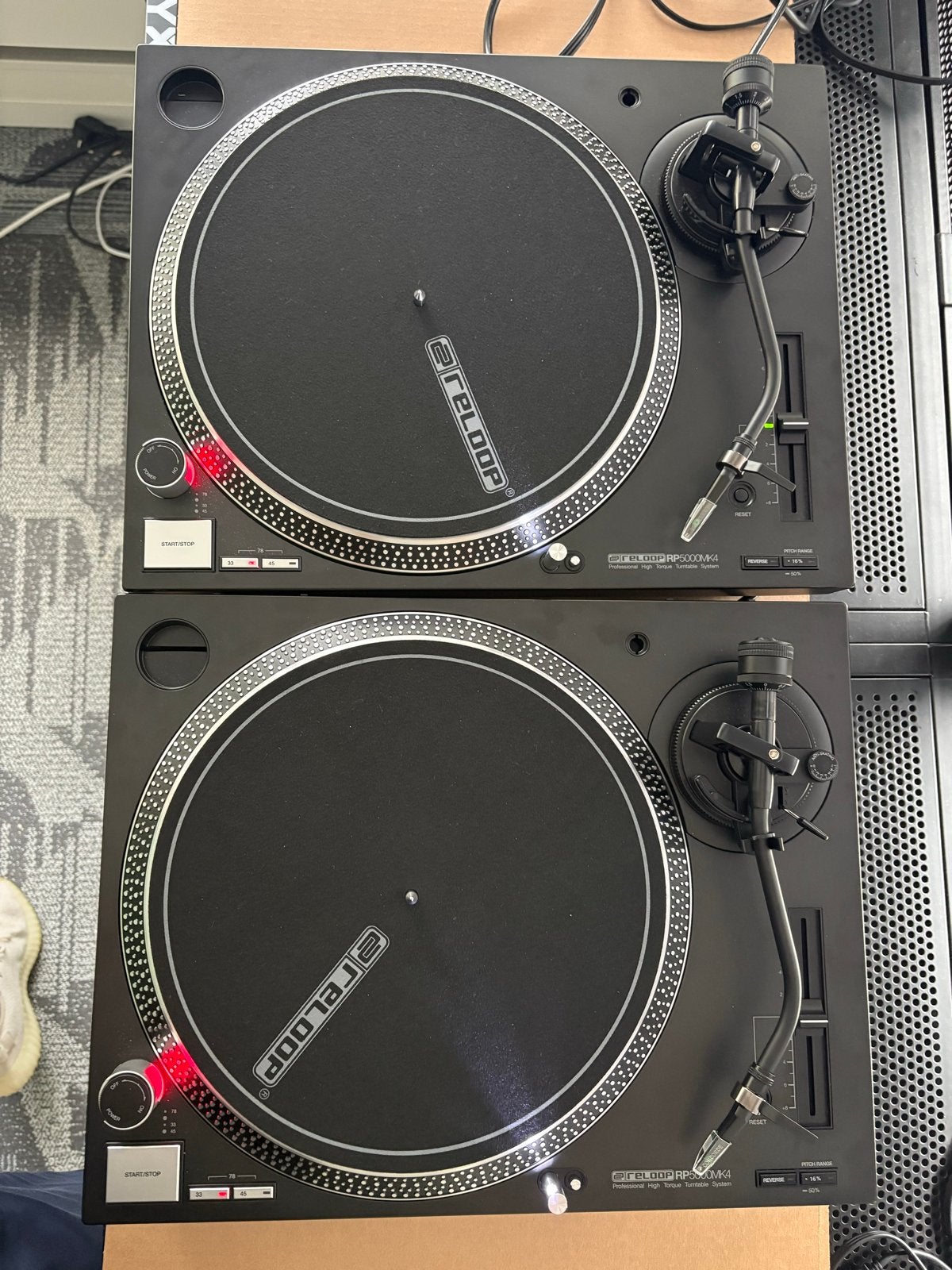 Reloop RP-5000 MK4 draaitafels met Ortofon Concorde MK2 Mix, Audio, Tv en Foto, Platenspelers, Overige merken, Pitch-regelaar