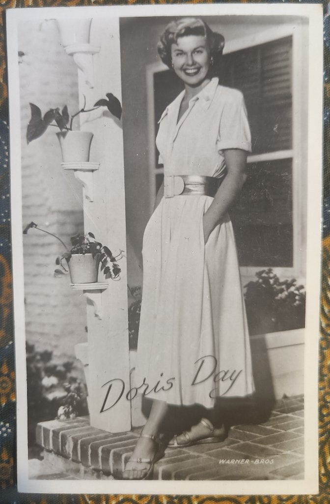 DORIS DAY ANSICHTKAART 6 KAART FOTO VINTAGE retro, Verzenden, 1940 tot 1960, Ongelopen, Sterren en Beroemdheden