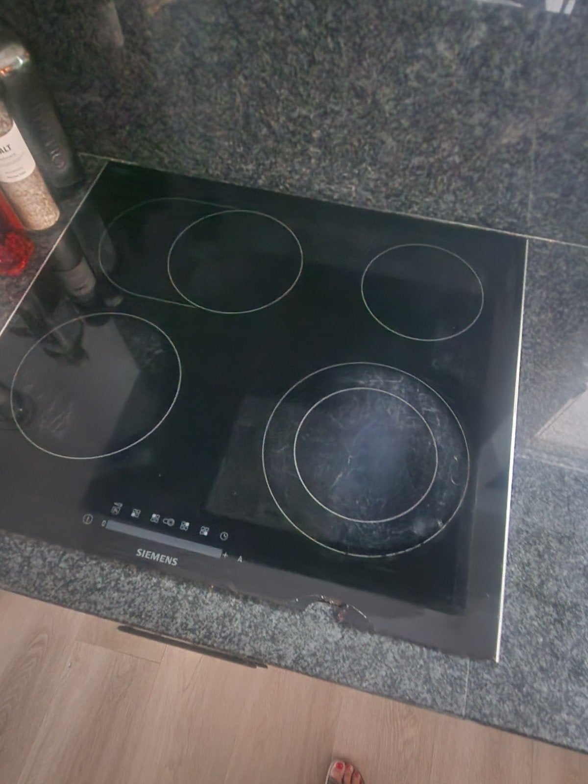 Siemens keramische kookplaat - 4 zones, Ophalen, Gebruikt, Keramisch, 4 kookzones