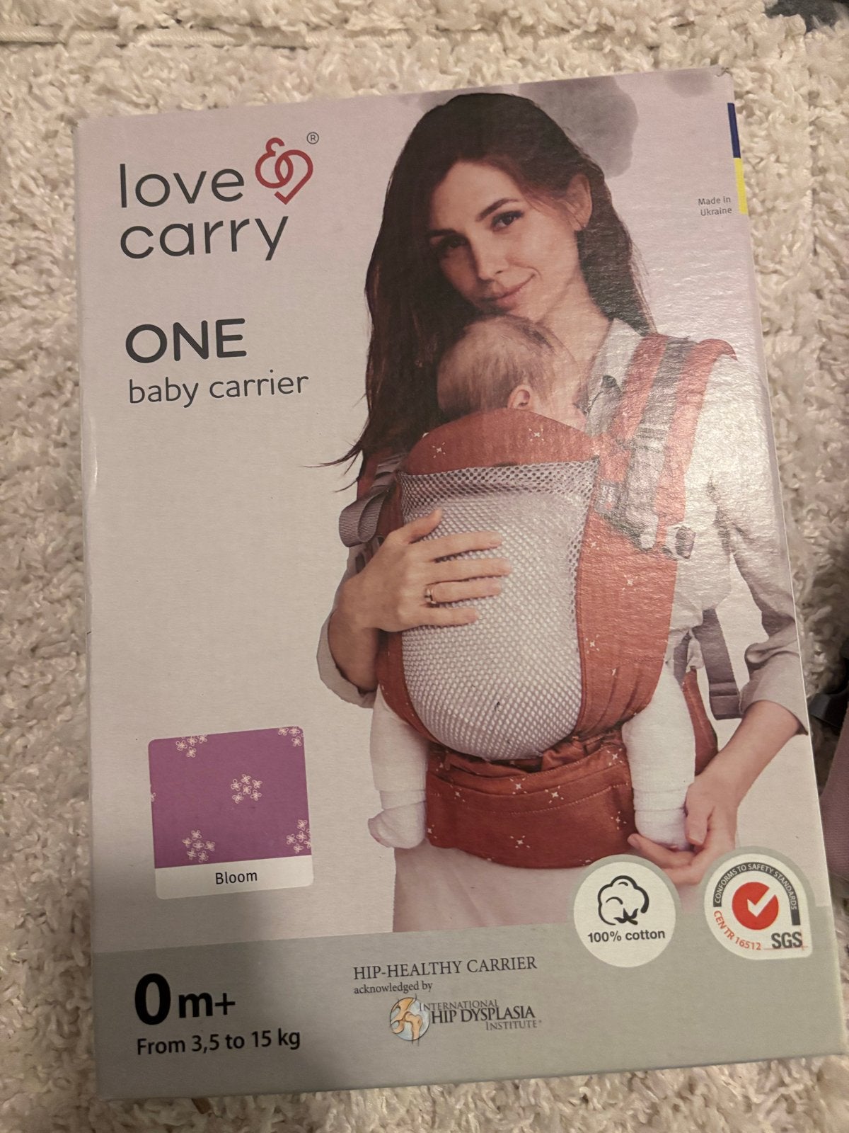 Love & Carry ONE baby carrier - Bloom (0m+, 3.5-15kg), Kinderen en Baby's, Babydragers en Draagdoeken, Overige merken, Gebruikt