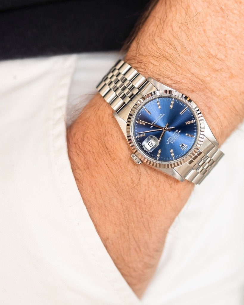 Rolex Datejust 16234 Blauw MINT, Ophalen, Staal, Polshorloge, Zo goed als nieuw