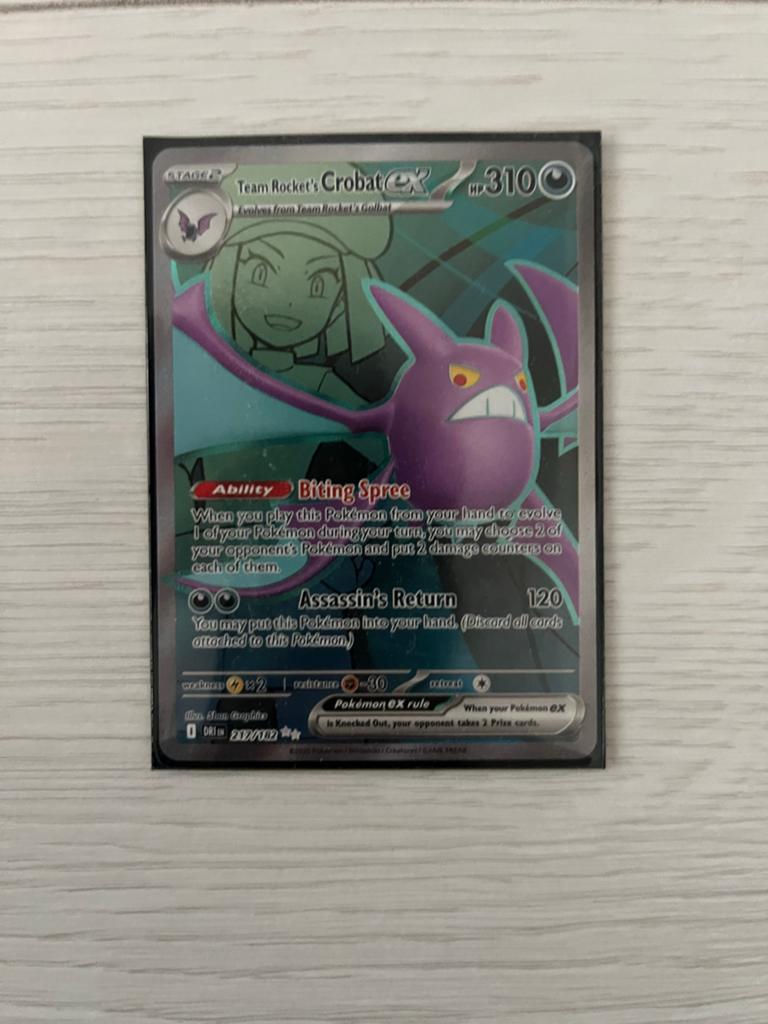 Team Rocket's Crobat ex 217/182, Ophalen, Zo goed als nieuw, Losse kaart