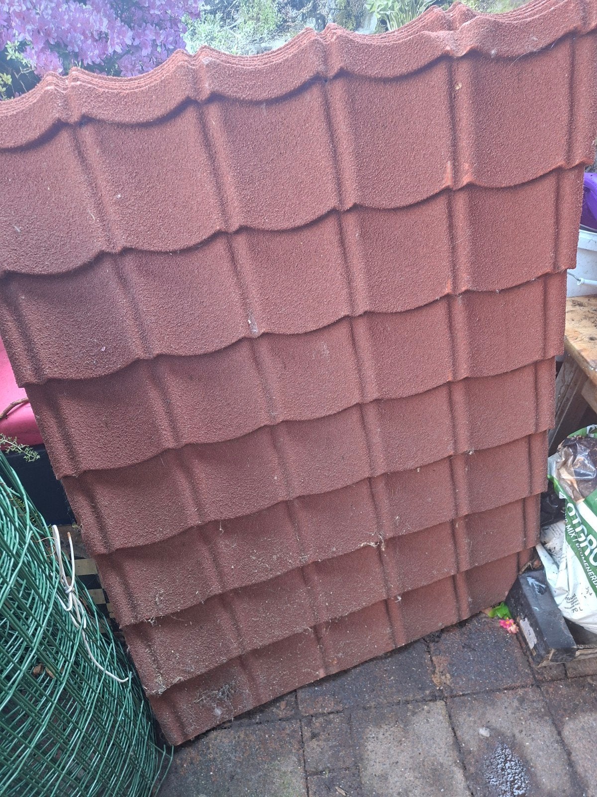 Dakpanplaten 5 stuks, Gebruikt, 15 m² of meer, Metaal, Rood