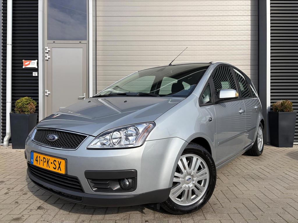 Ford Focus C-Max 2.0-16V Ghia/153.000 NAP/Dealer onderhouden, Voorwielaandrijving, Stof, Gebruikt, Zwart