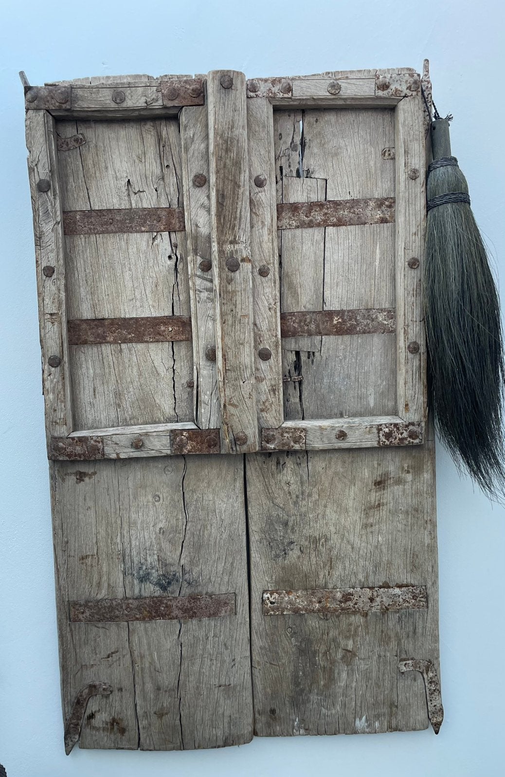 Antieke, oud houten wandpaneel, raamluik, antiek India luik, Ophalen, Zo goed als nieuw, Hout