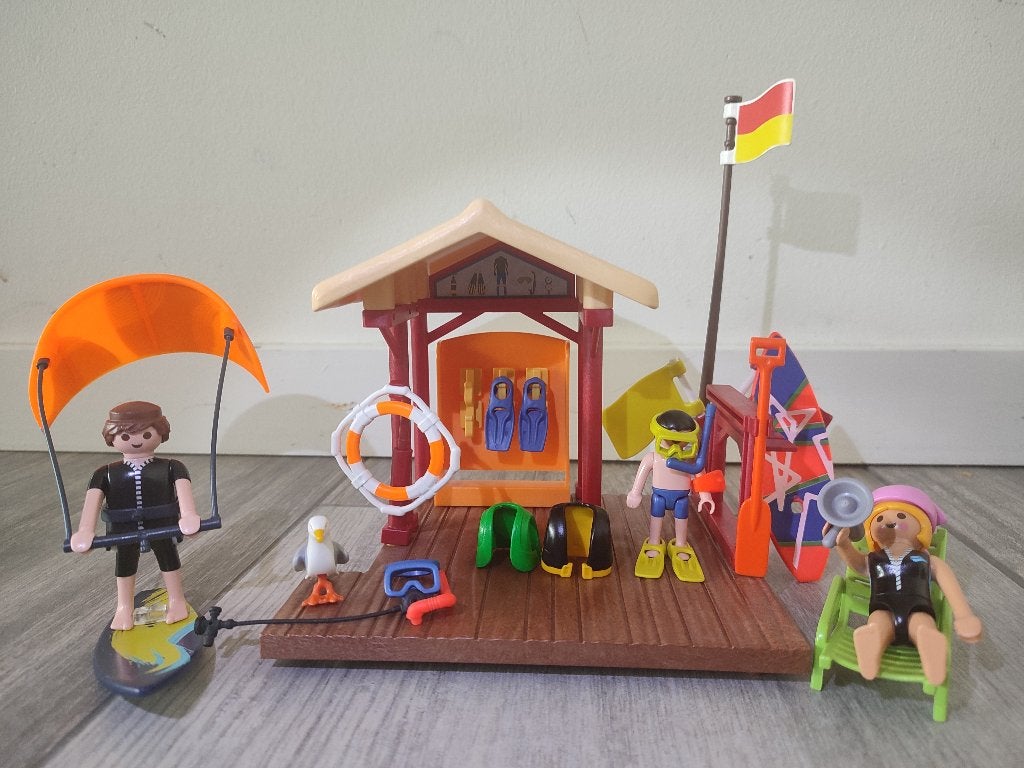 Playmobil 7009 - Watersportschool, 5398 - Brandweerbuggy, Complete set, Overige typen, Zo goed als nieuw, Family fun