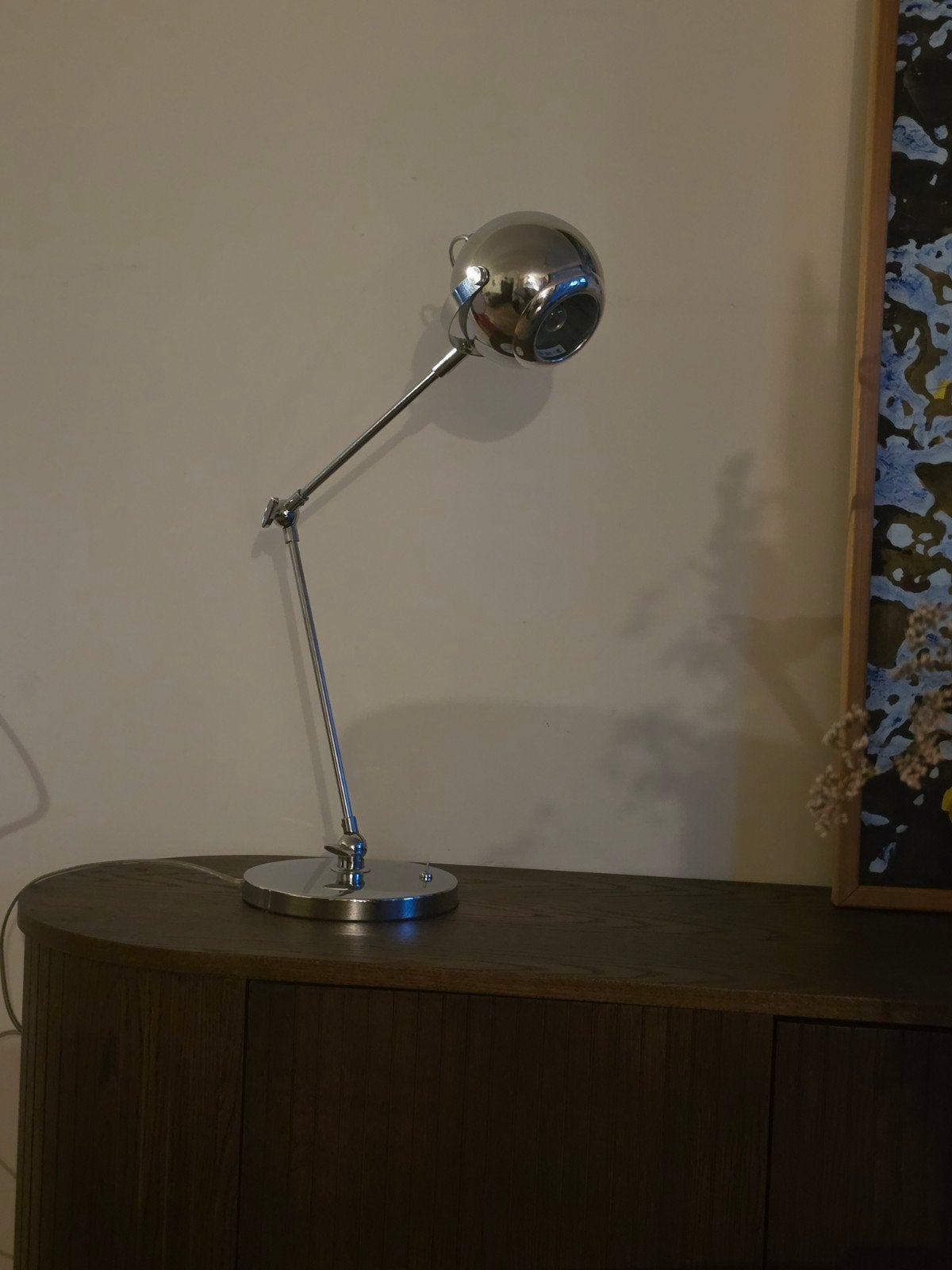 W.K WU Blobe eyeball lamp bureaulamp vintage, Bureaulamp, Vintage, Ophalen of Verzenden, Zo goed als nieuw