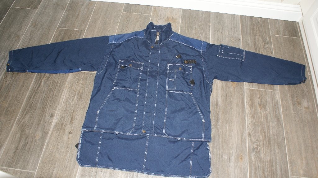 TE KOOP NIEUWE JAS KAN OOK ALS BODYWARMER GEDRAGEN WORDEN, Ophalen, Blauw, FRISTADS, Maat 56/58 (XL)