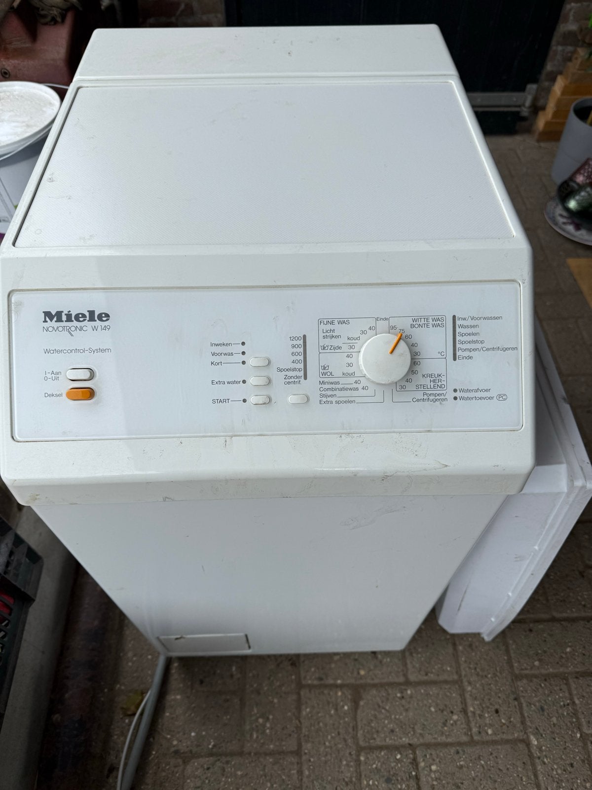Miele Novotronic W 149 bovenlader wasmachine, Witgoed en Apparatuur, Ophalen, 4 tot 6 kg, Bovenlader, Wolwasprogramma