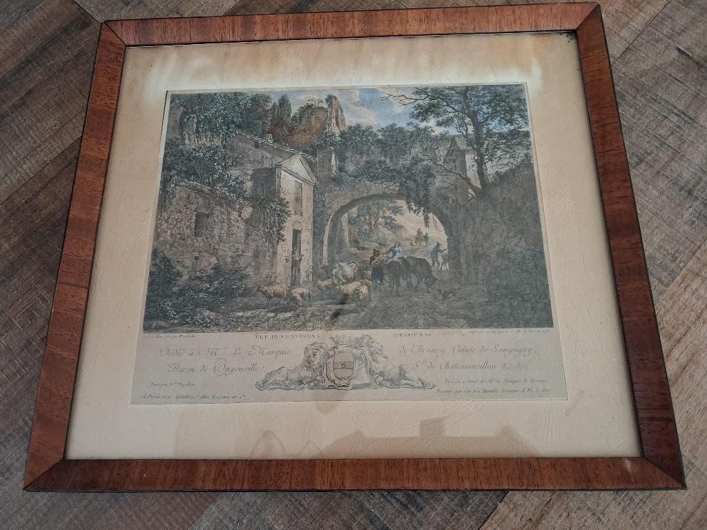 Ets of gravure, Ingelijst, Ophalen of Verzenden, Gravure, 1700 - 1799