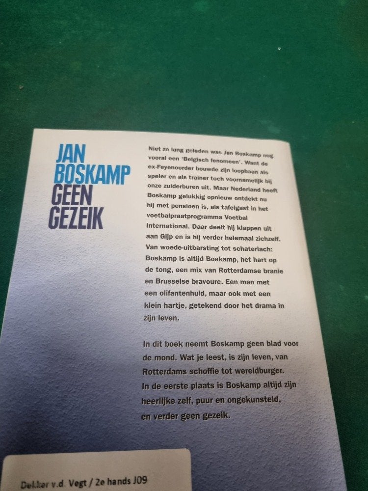 boek jan boskamp geen gezeik, Ophalen of Verzenden