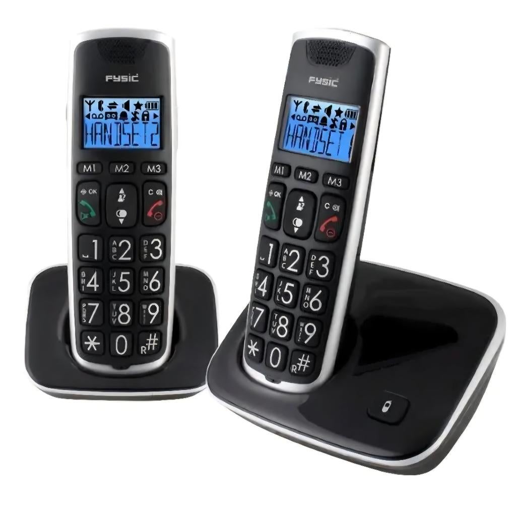 Fysic FX 6020 Dect huis telefoon voor senioren compl set, Ophalen of Verzenden, Gebruikt, 2 handsets, Stralingsarm