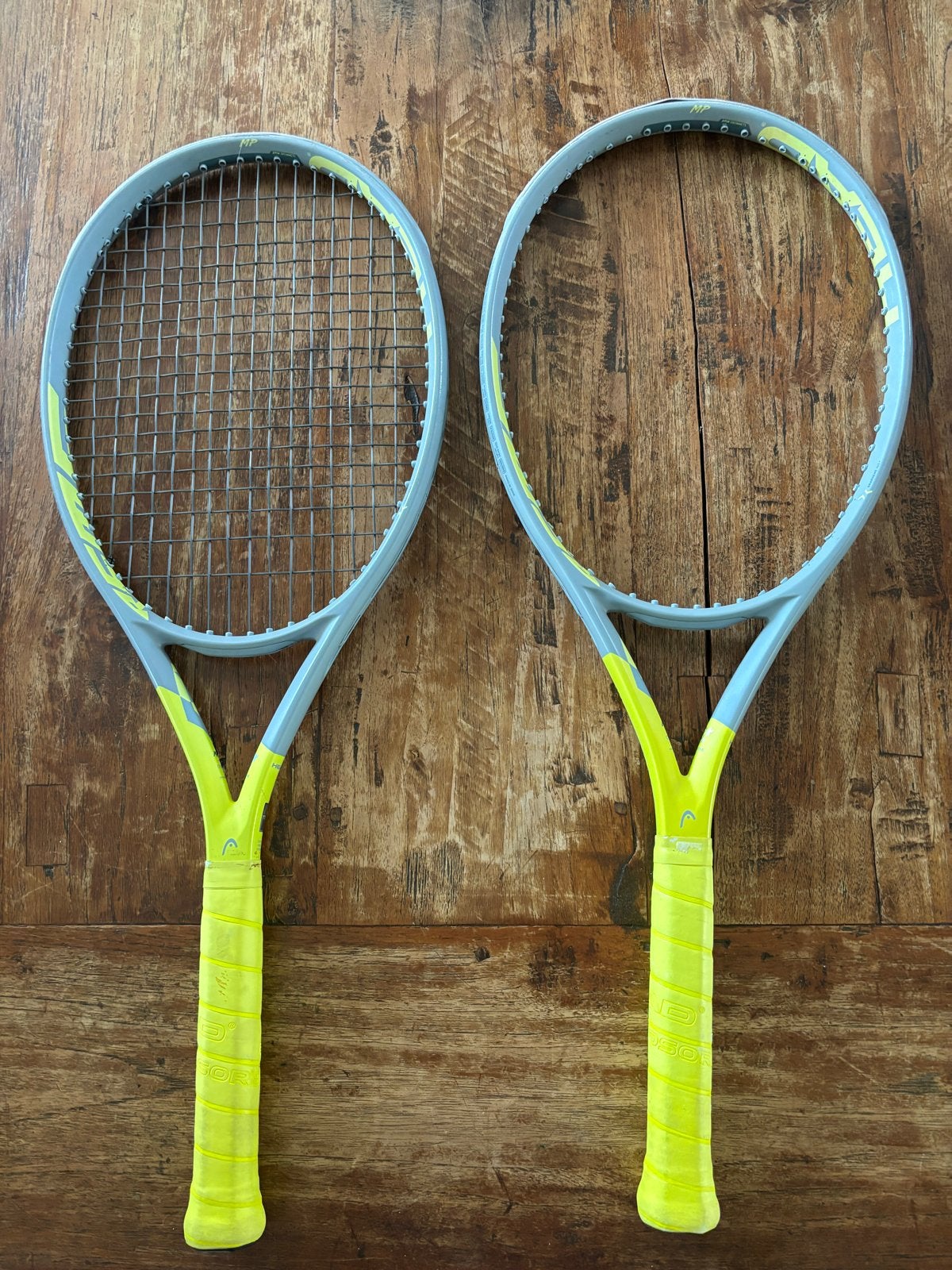 Twee Head Extreme MP 100 tennisrackets (300gr, L2), L2, Gebruikt, Ophalen of Verzenden, Head