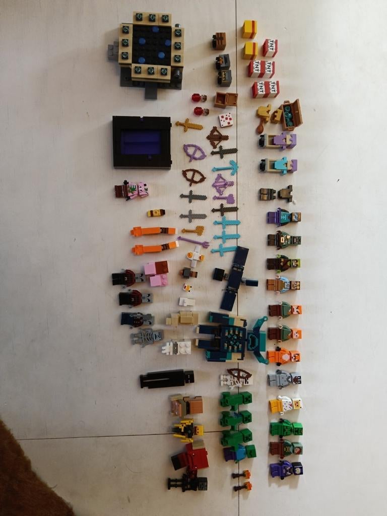 Lego Minecraft - Grote Set met Figuren en Access, Ophalen of Verzenden, Gebruikt