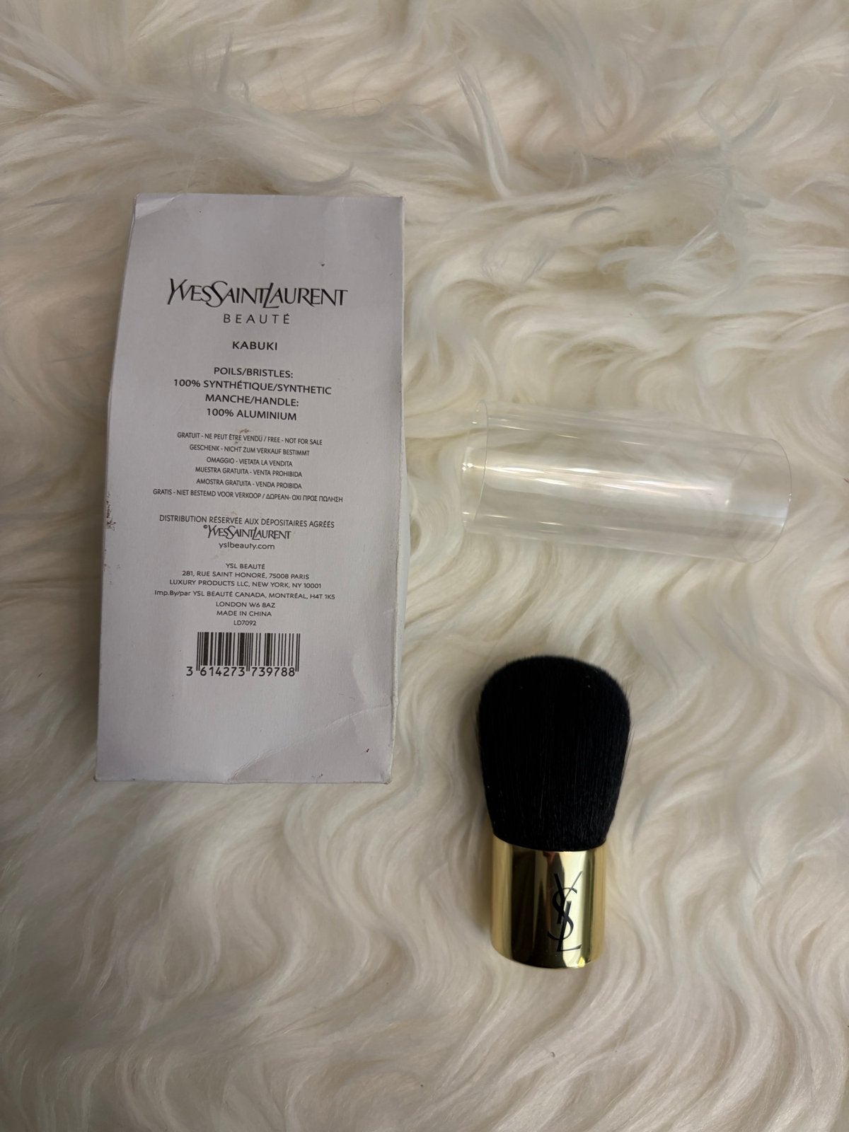 Yves Saint Laurent Kabuki Kwast - Nieuw in doos, Gehele gezicht, Zwart, Nieuw, Ophalen of Verzenden