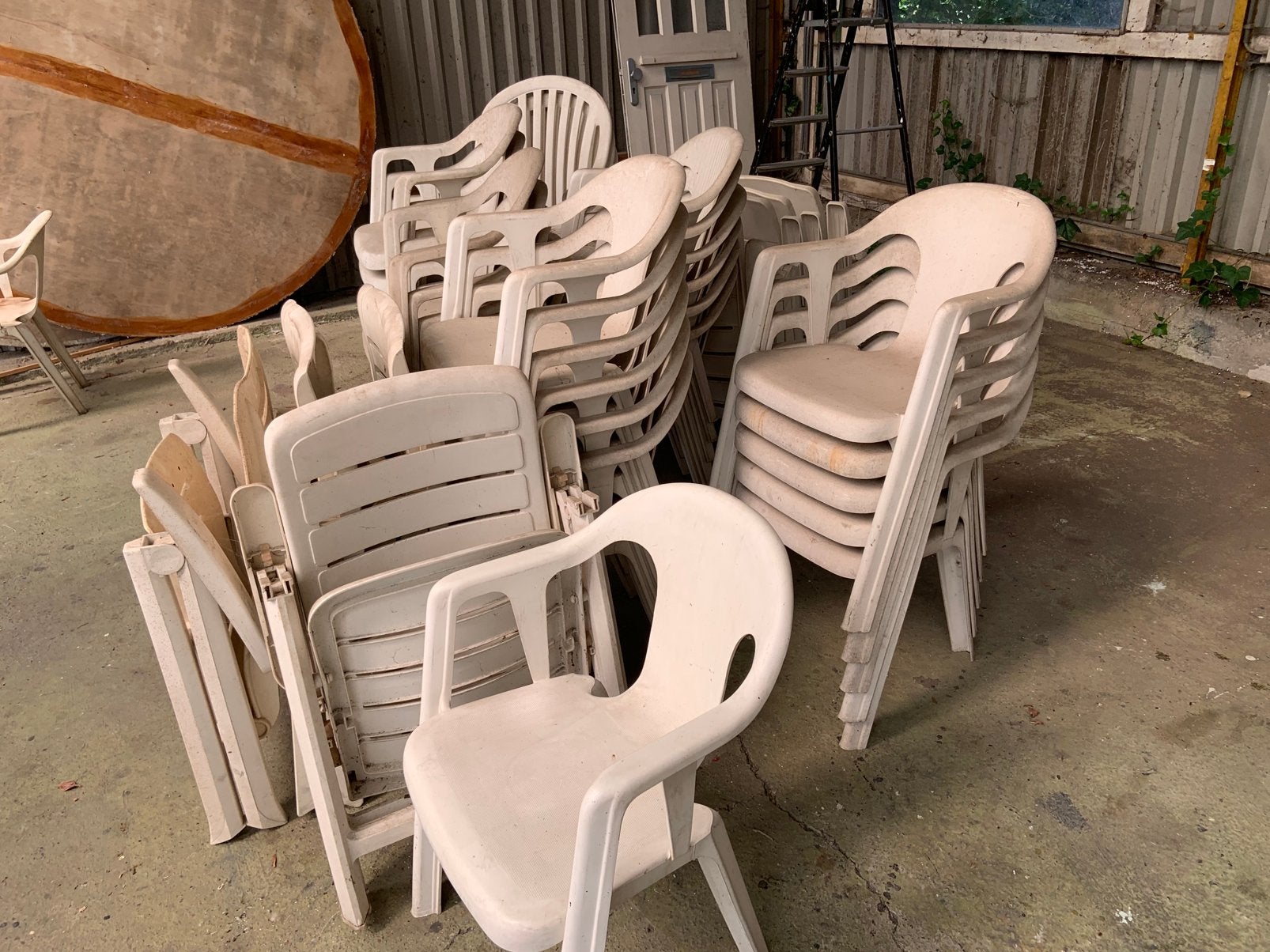 Tuinstoelen, Tuin en Terras, Ophalen, Gebruikt, Stapelbaar