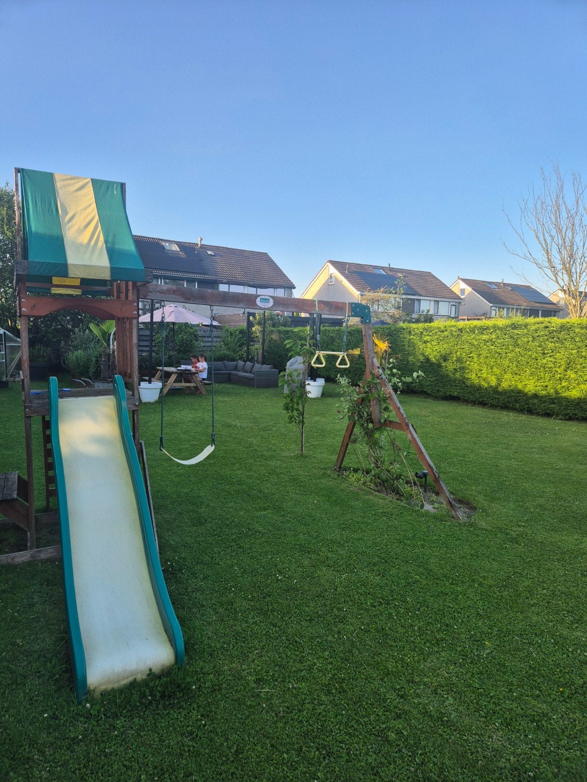 Speeltoestel met glijbaan, schommel en trapeze, Ophalen, Gebruikt, Schommel