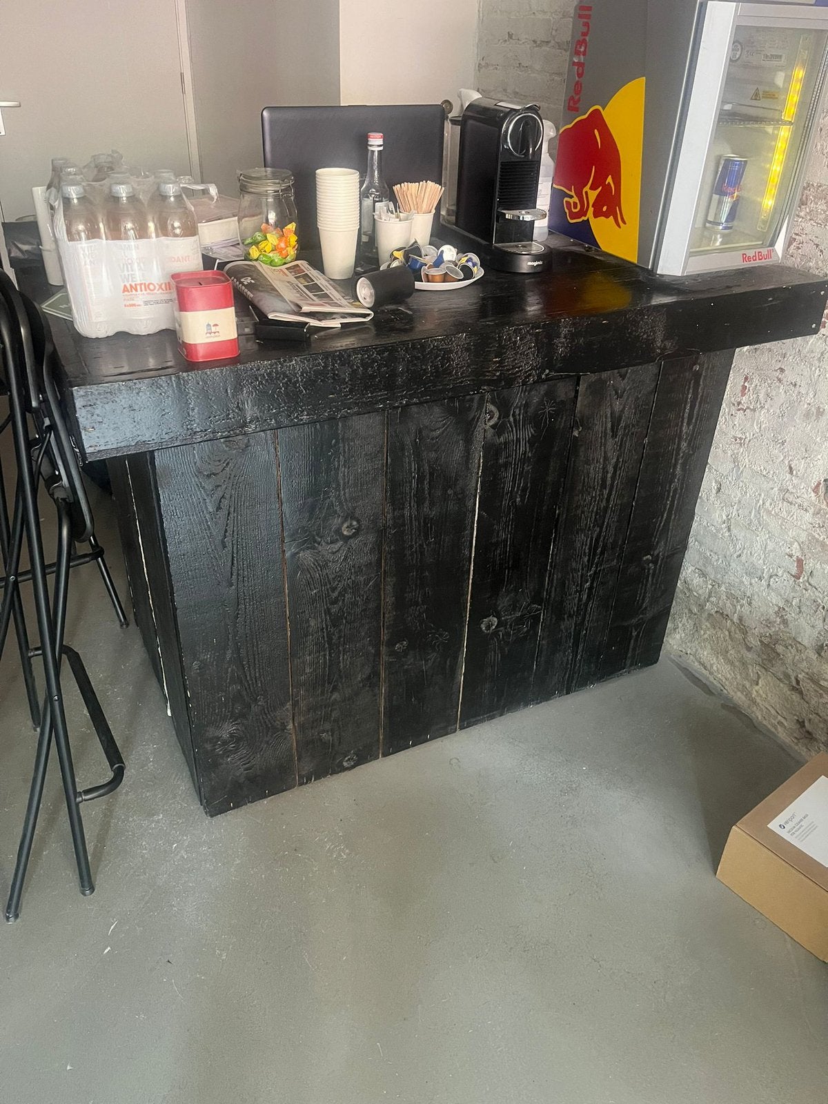 Balie steigerhout zsm ophalen, Huis en Inrichting, Ophalen, Gebruikt, Tweepersoons, Rechte bank