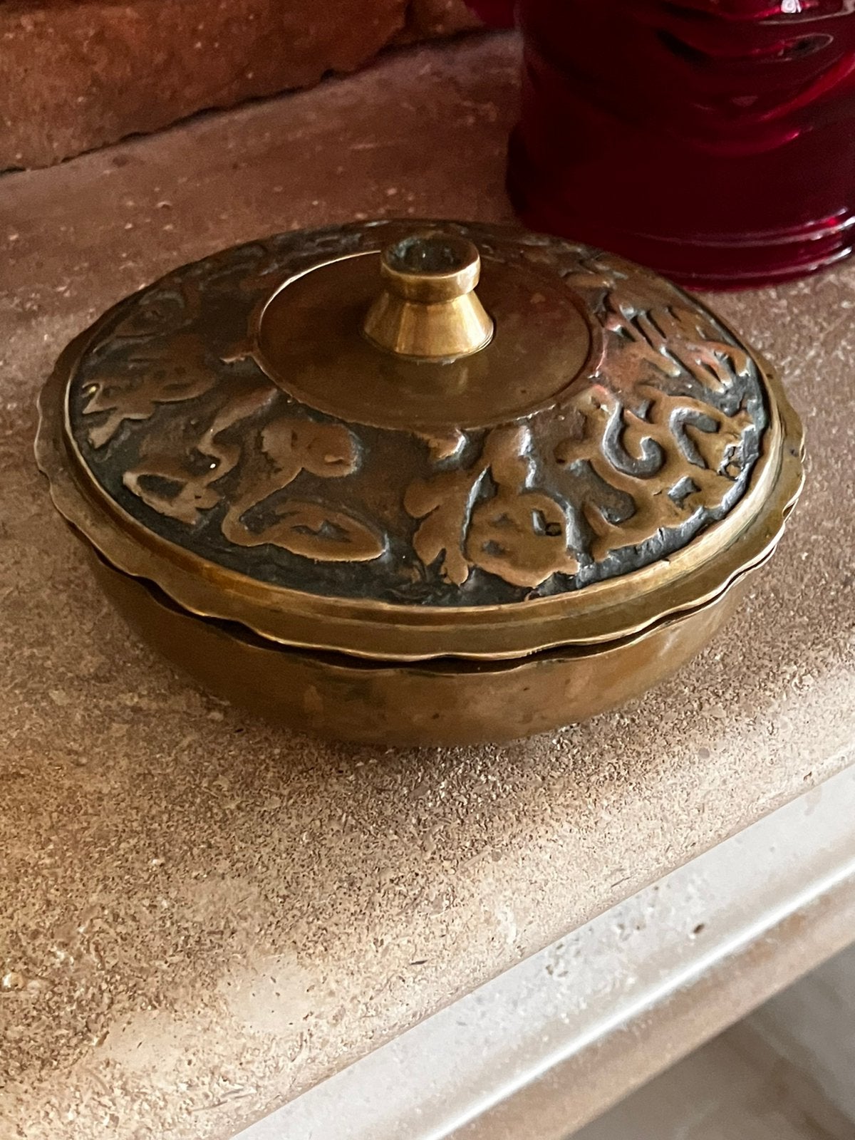 Vintage Messing Chinees snuisterijen doosje, Ophalen of Verzenden