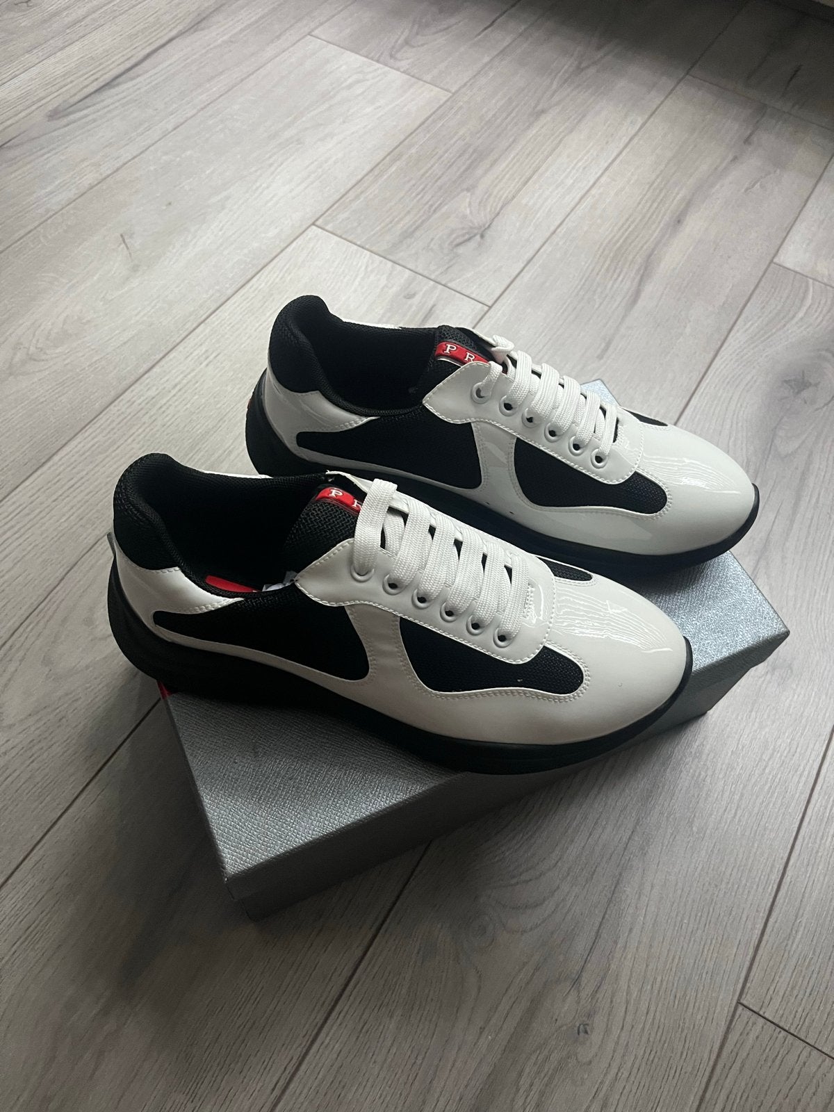 Prada America Cups, Wit, Nieuw, Ophalen of Verzenden, Sneakers of Gympen