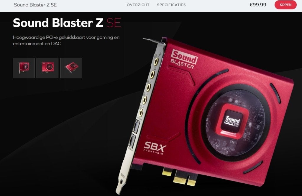 Sound Blaster Z SE, Ophalen of Verzenden, Zo goed als nieuw