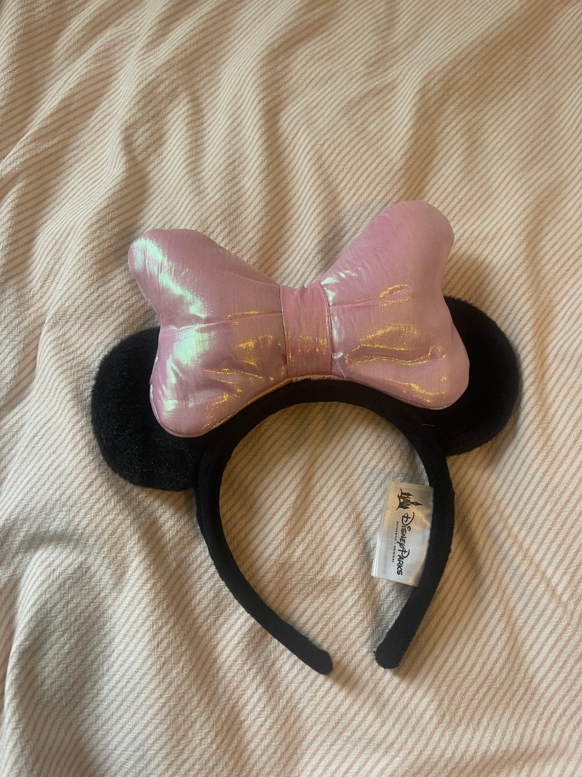 Origineel dinsey land mini mouse haarband diadeem met licht, Ophalen of Verzenden, Mickey Mouse, Beeldje of Figuurtje