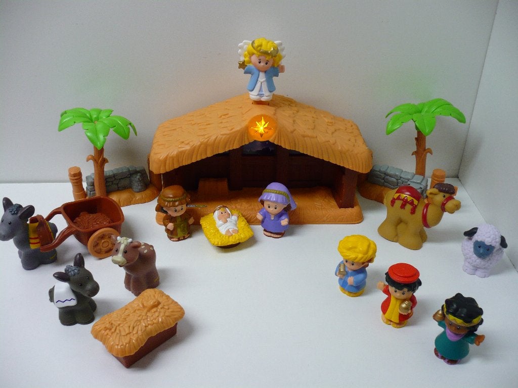 Little people Kerststal met licht en geluid, Ophalen of Verzenden, Zo goed als nieuw, Speelset, Met licht