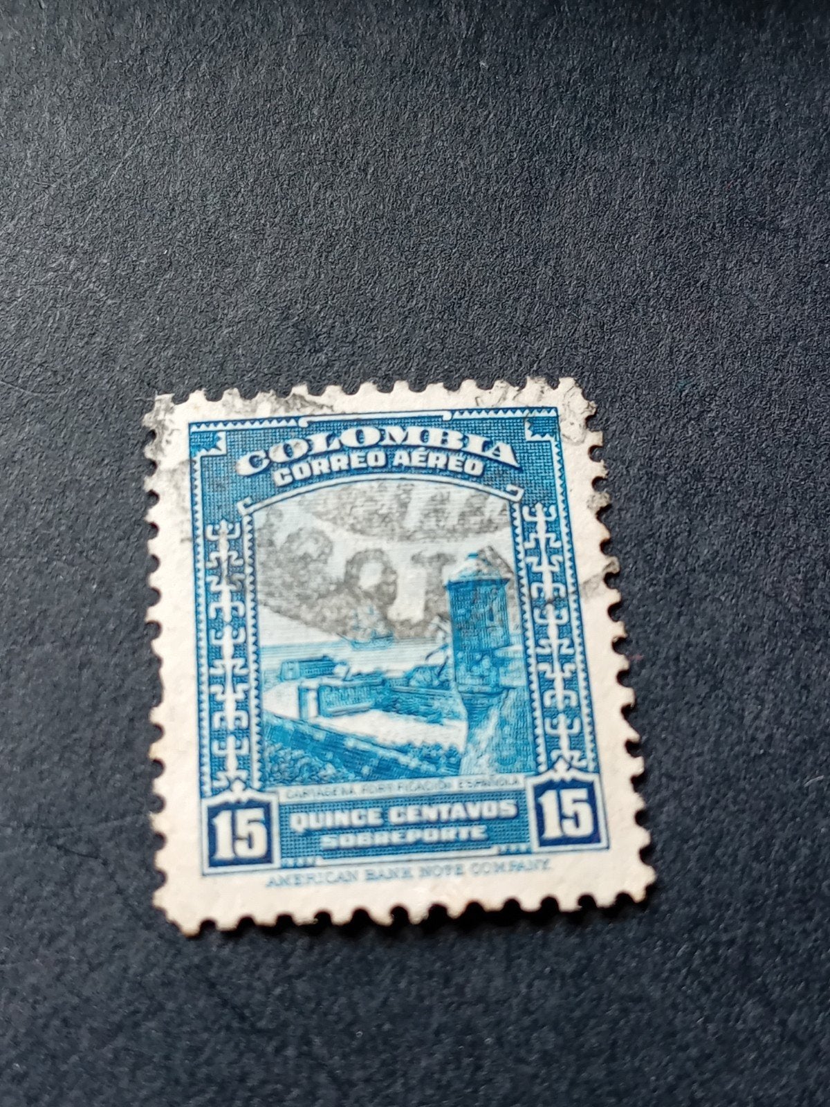 Colombia Luchtpostzegel 15 Centavos Gestempeld, Ophalen of Verzenden