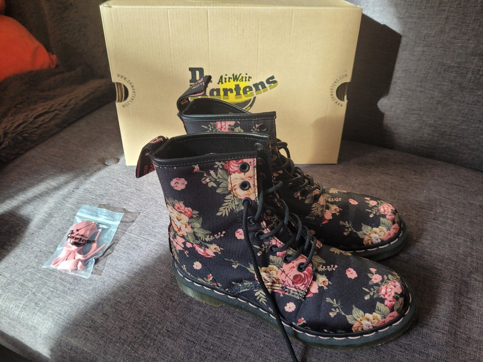 Dr. Martens 1460 W Victorian Flowers Laarzen, Zwart, Lage of Enkellaarzen, Ophalen of Verzenden, Dr. Martens