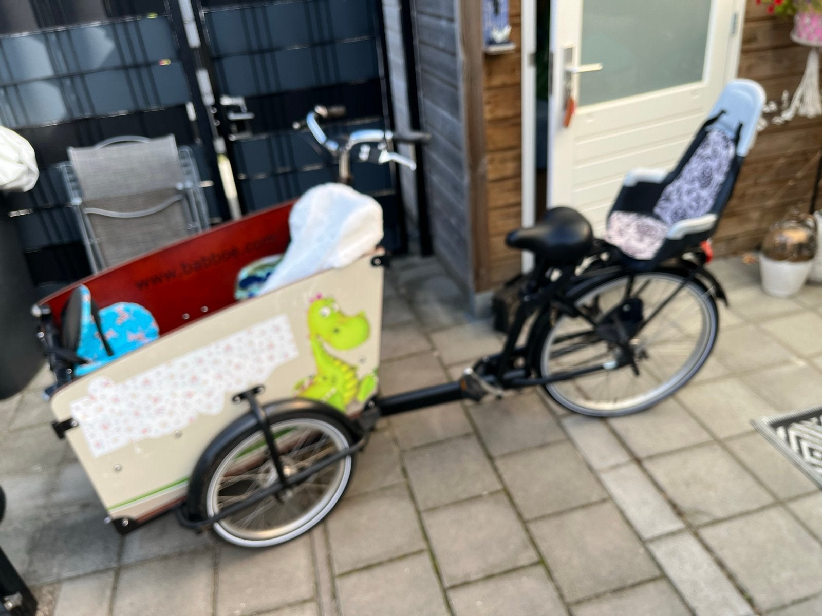 Babboe bakfiets met 5 versnellingen en 3 zitjes, Ophalen, Gebruikt, 3 kinderen, Overige merken