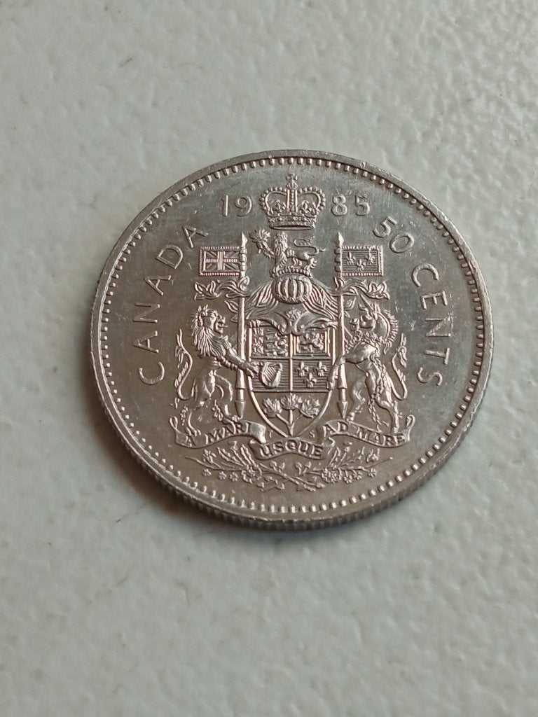 Canada 50 cent 1985., Postzegels en Munten, Munten | Amerika, Ophalen of Verzenden, Noord-Amerika, Losse munt