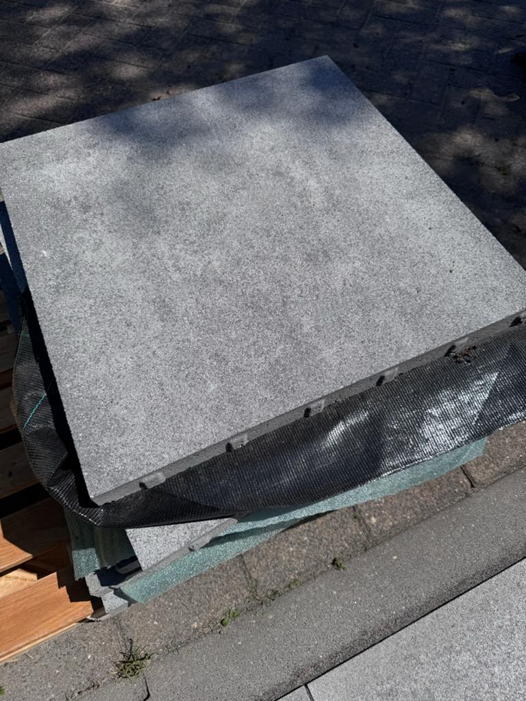 Beton tegels 60x60x4 cm - 6 stuks, Ophalen, Gebruikt, Minder dan 5 m², Vloertegels