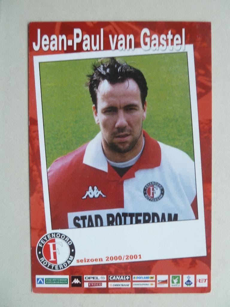 Spelerskaart. Jean.Paul.v.Gastel. Feyenoord. 2000/2001, Ophalen of Verzenden, Zo goed als nieuw, Feyenoord, Spelerskaart