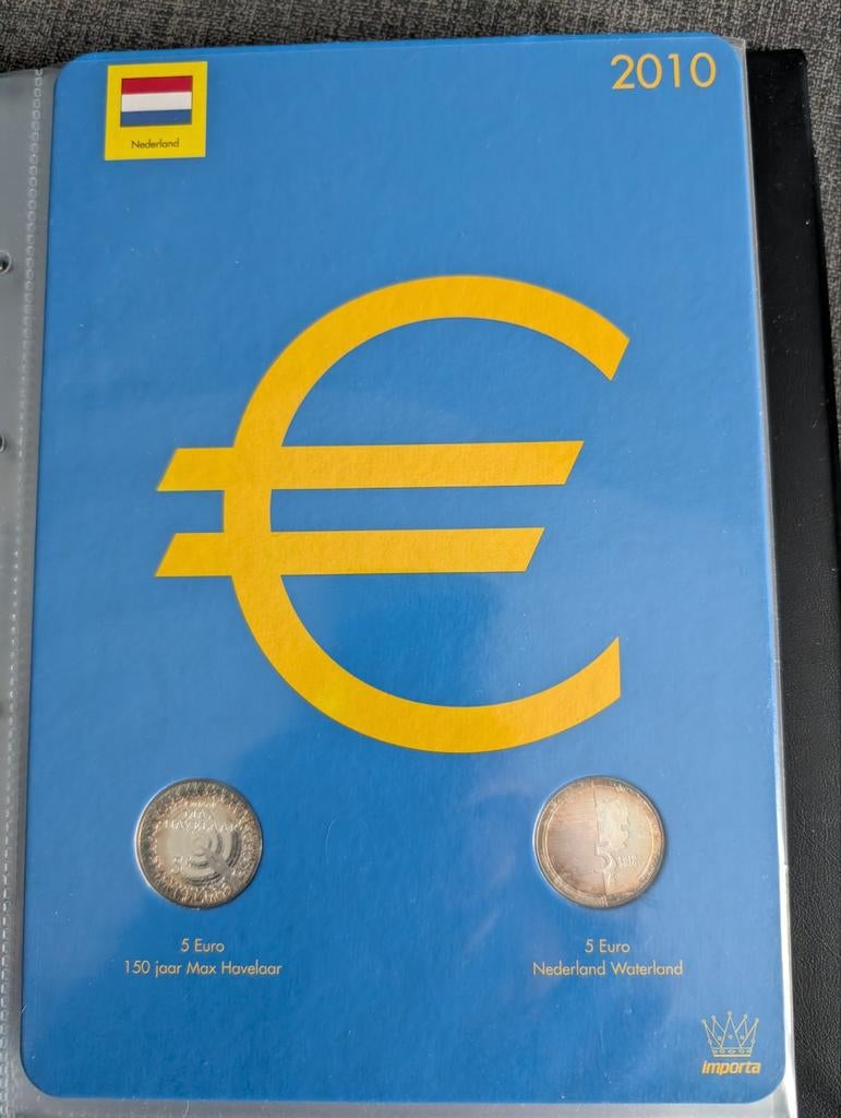 Euromunten Beatrix in luxe album incl spec 2 en 5 euromunten, Ophalen of Verzenden, Overige landen, Overige waardes, Zilver