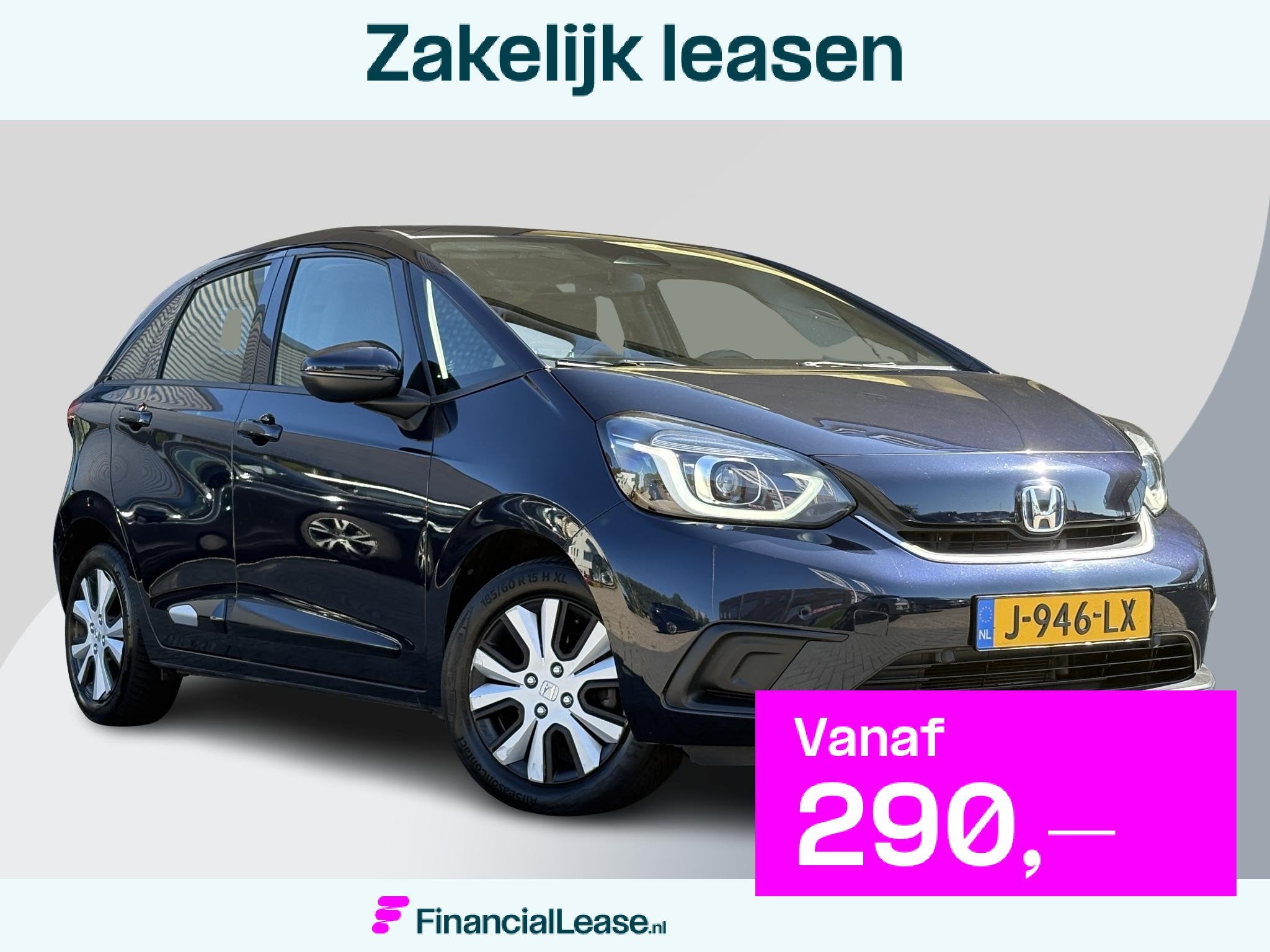 Honda Jazz 1.5 e:HEV Elegance | Stoelverwarming | Cruise con, Euro 6, Blauw, Origineel Nederlands, Bedrijf