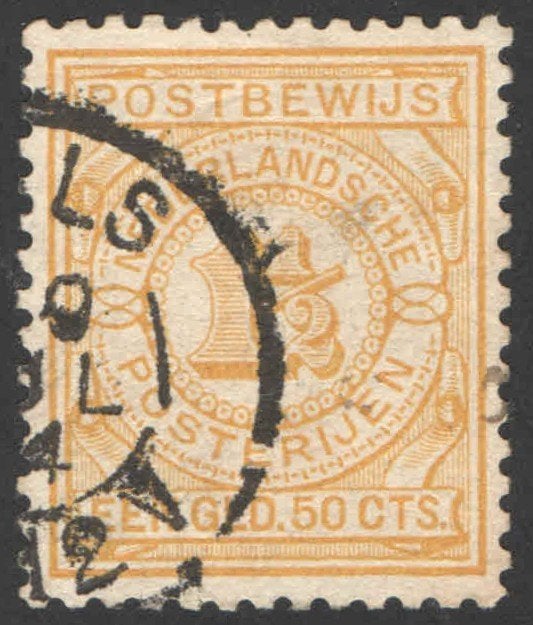 Nederland Postbewijszegel 2 gestempeld 1884, Ophalen of Verzenden, T/m 1940, Gestempeld