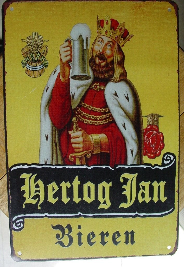 HERTOG JAN REKLAME METAAL, Ophalen of Verzenden, Zo goed als nieuw, Reclamebord, Plaat of Schild, Hertog Jan
