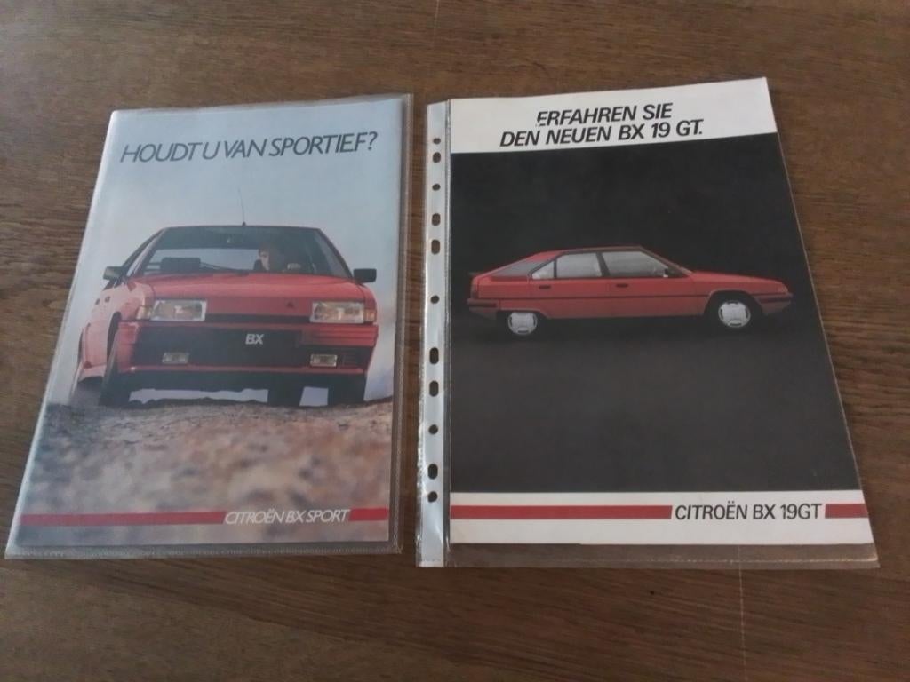 Folders Citroën BX GT en BX Sport, Ophalen of Verzenden, Zo goed als nieuw, Citroën