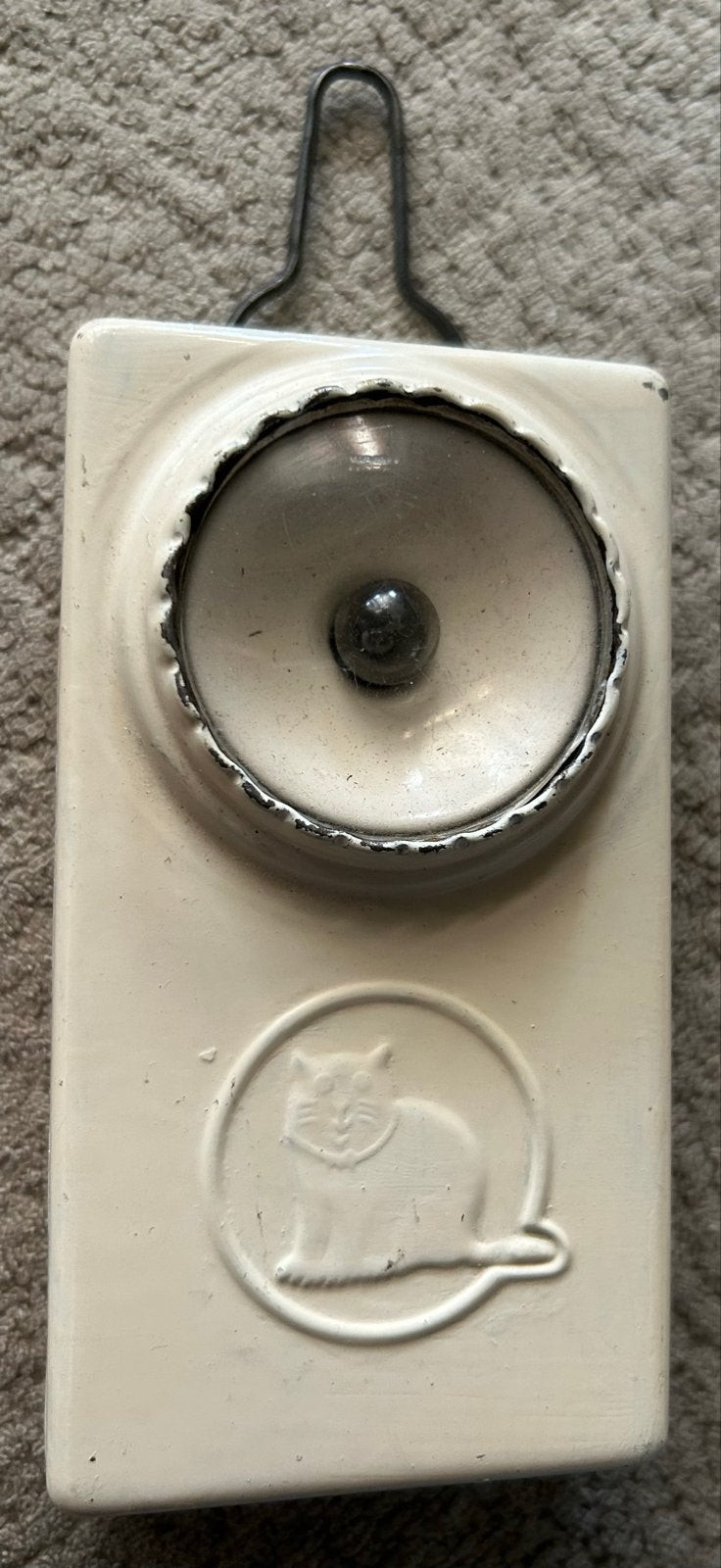 Vintage Witte Kat Zaklamp - Nostalgische Verlichting, Ophalen of Verzenden, Gebruikt, Batterij