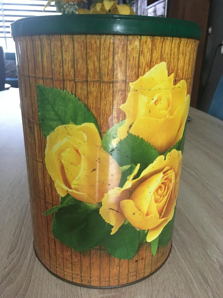 Groot Tinnen Voorraad Blik Vintage, Antiek en Kunst, Antiek | Tin, Ophalen of Verzenden