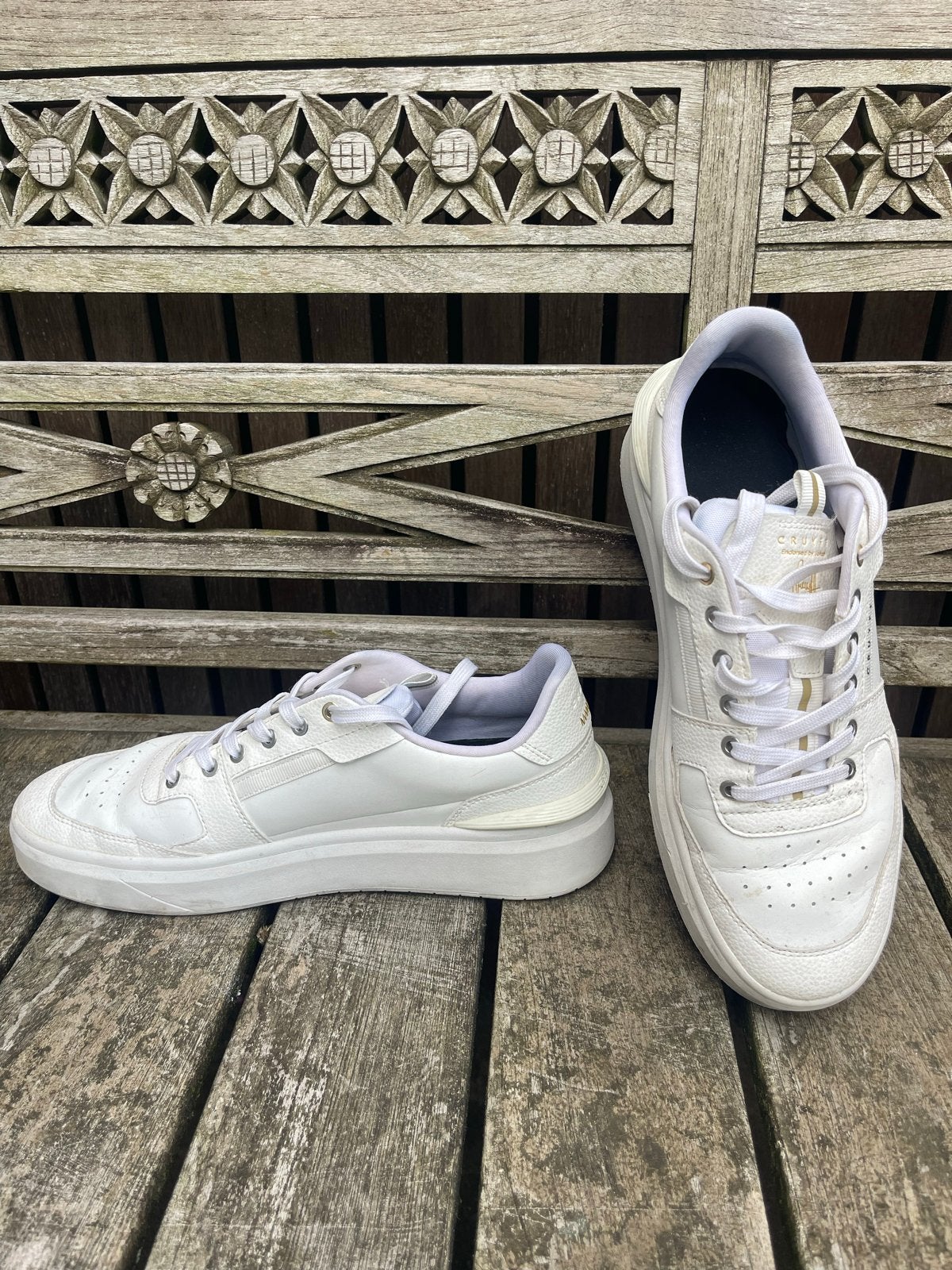 Cruyff Endorsed sneakers wit/goud maat 43 – Johan Cruyff, Ophalen of Verzenden, Gedragen, Wit, Sneakers of Gympen