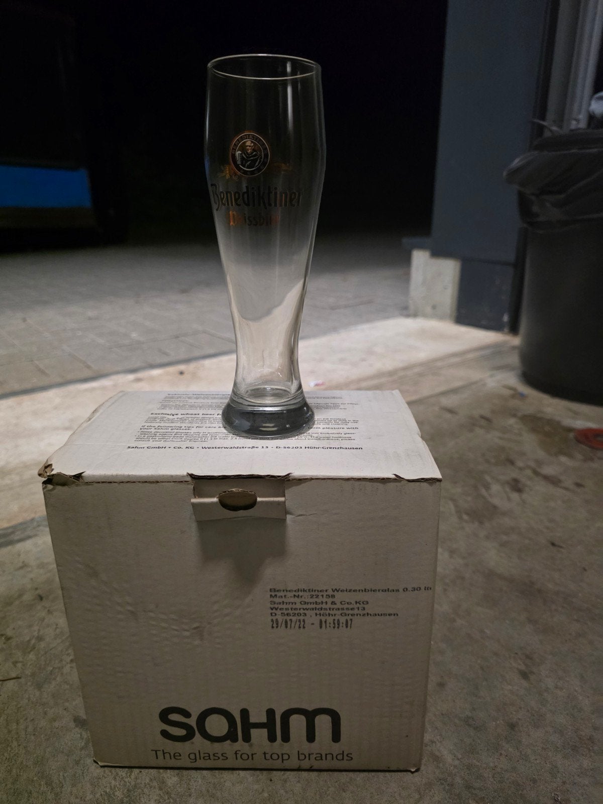 6 Benediktiner Weizenbierglas - Nieuw in doos, Ophalen