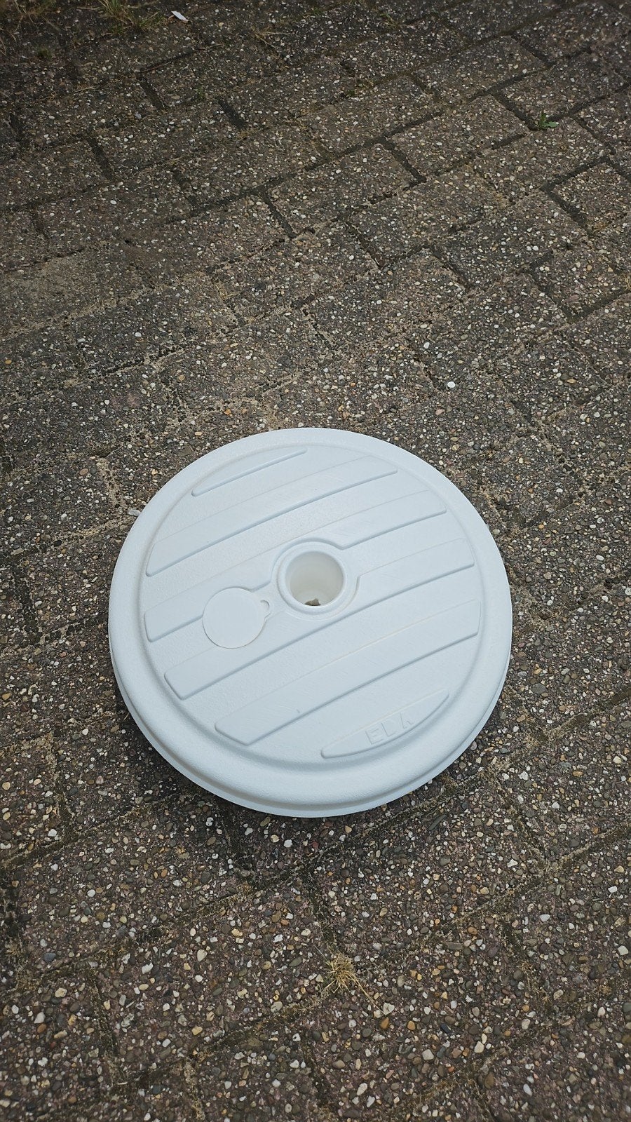 20 Witte Parasolvoeten nieuw, Ophalen, Nieuw, Minder dan 1 meter, Parasolvoet