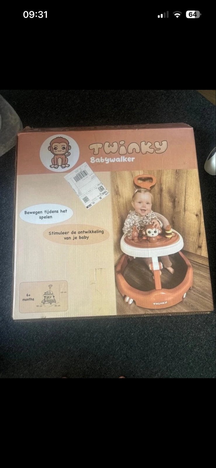Twinky Babywalker - Nieuw in doos kleut roze, Ophalen of Verzenden, Nieuw
