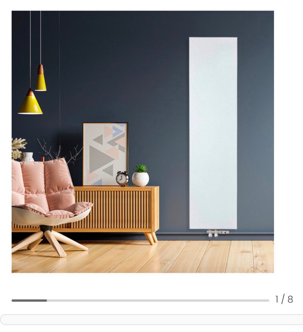 Verticale radiator, Doe-het-zelf en Verbouw, Ophalen, Radiator, Minder dan 60 cm, Zo goed als nieuw