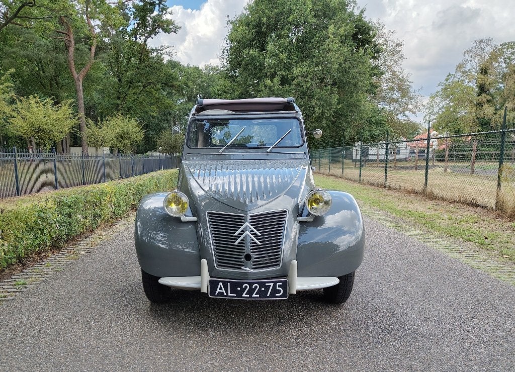 Citroën 2CV AZ 2CH Ribbelkap 1959, Auto's, Stof, Handgeschakeld, Particulier, Blauw